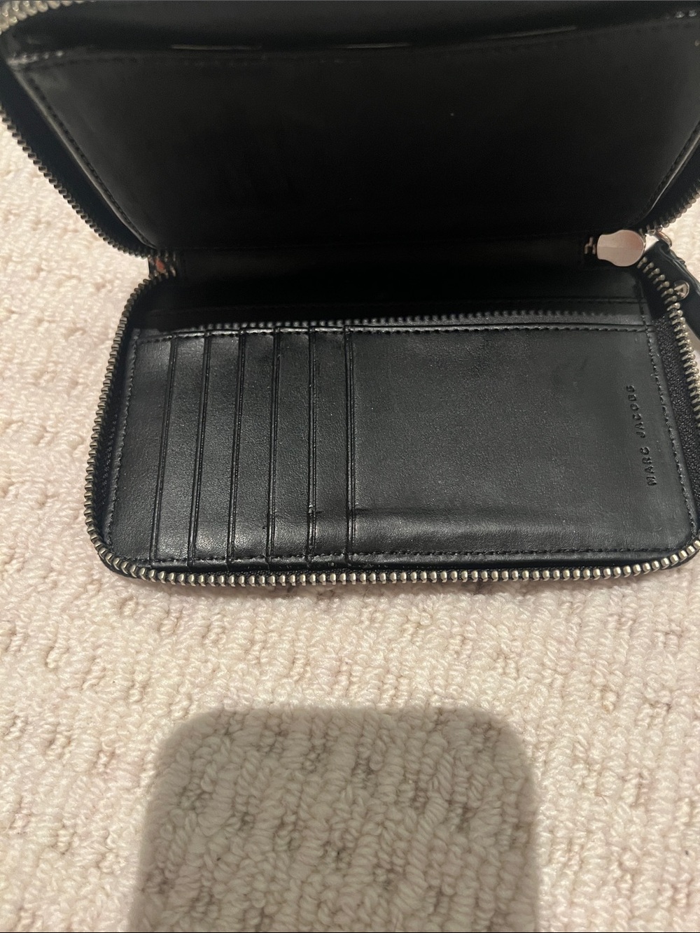 Marc Jacobs Black Wallet with Orange and White Logo Print - Picture 5 of 5